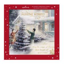 Festive Wishes Charity Christmas Cards - Pack of 16