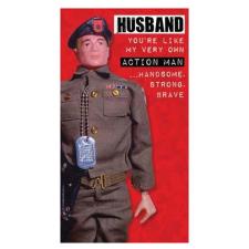 Action Man Husband Birthday Card