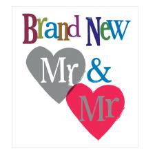 Brand New Mr & Mr The Bright Side Wedding Card