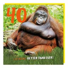 Orangutan 40th Birthday Card