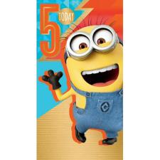 5 Today Despicable Me Minions 5th Birthday Card