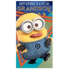 Special Grandson Despicable Me Minions Birthday Card