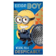 Birthday Boy Despicable Me Minions Birthday Card