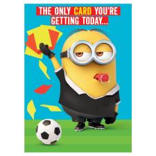 Football Referee Minions Birthday Card