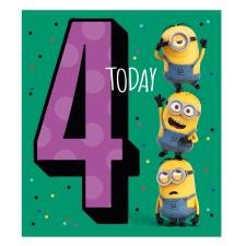 4 Today Minions 4th Birthday Card