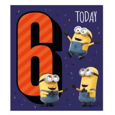 6 Today Minions 6th Birthday Card