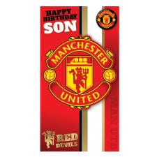 Son Manchester United Birthday Card with Badge