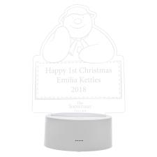 Personalised The Snowman LED Colour Changing Night Light