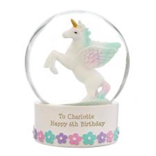 Personalised Unicorn Snow Globe