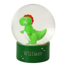Personalised Dinosaur Glitter Snow Globe