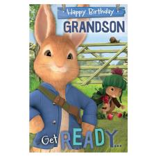 Peter Rabbit Grandson Birthday Card