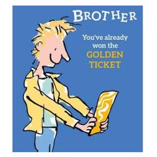 Roald Dahl Charlie & The Chocolate Factory Brother Golden Ticket Birthday Card