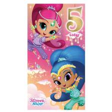5 Today Shimmer & Shine 5th Birthday Card