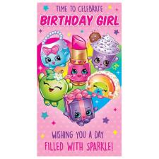 Birthday Girl Shopkins Birthday Card