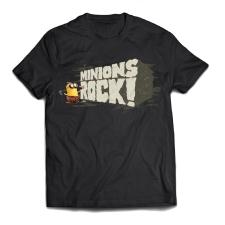 Adult Minions Rock Black T-Shirt