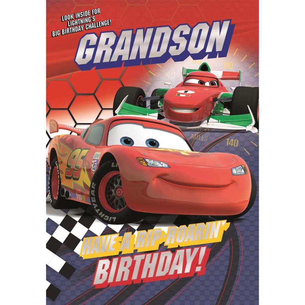 Box Of 4 Birthday Cards Disney Pixar Cars 