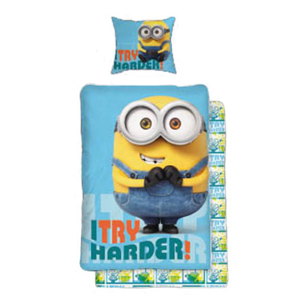 MINIONS I TRY HARDER Brand new  Single Bed Duvet Cover Set from Primark. 