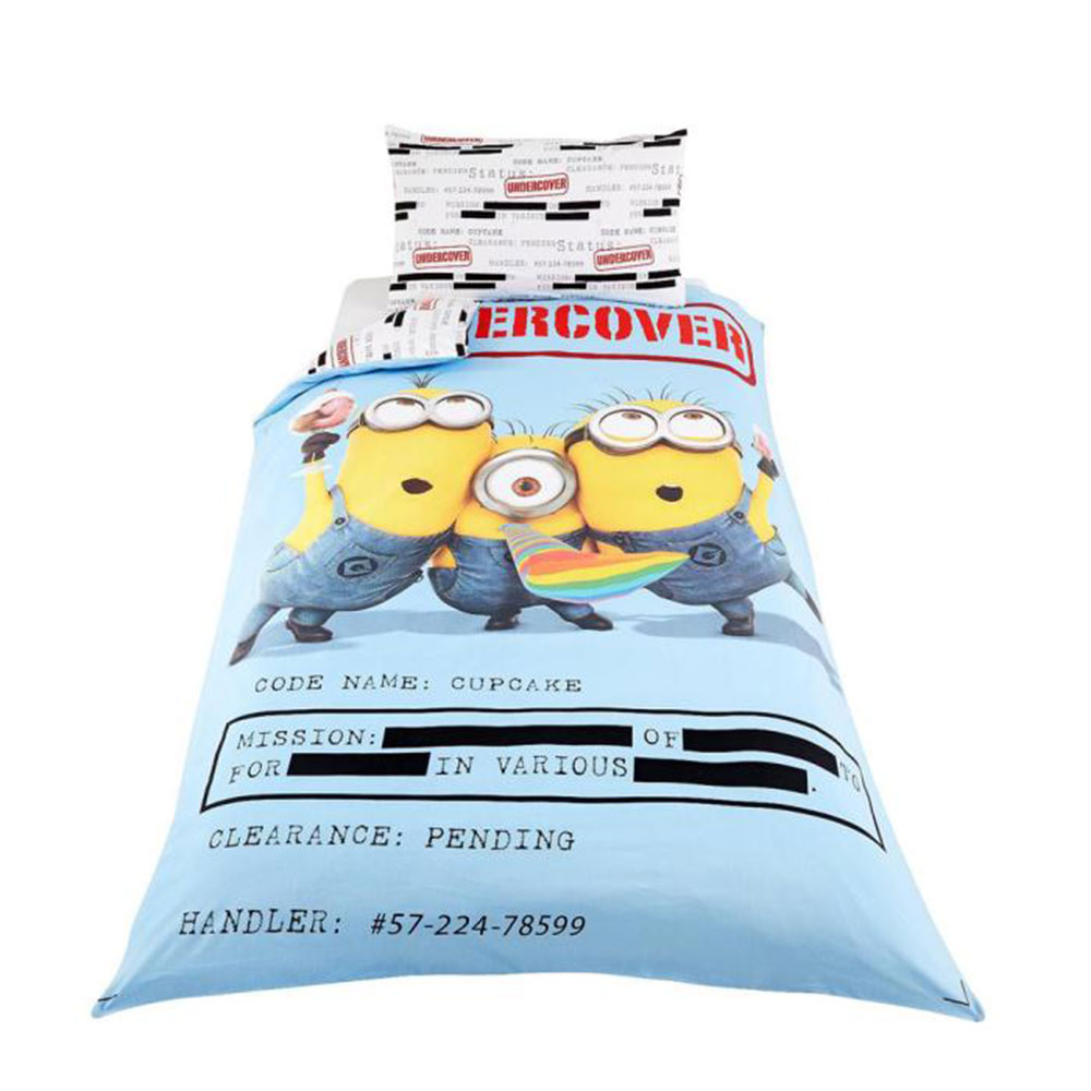 Childrens Minions Printed Official Licensed Single Duvet Pillow Cover Bed Set 