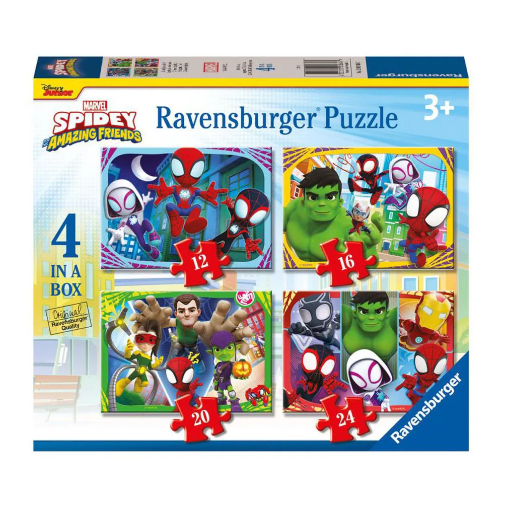 Spidey & His Amazing Friends 4 in a Box Jigsaw Puzzles