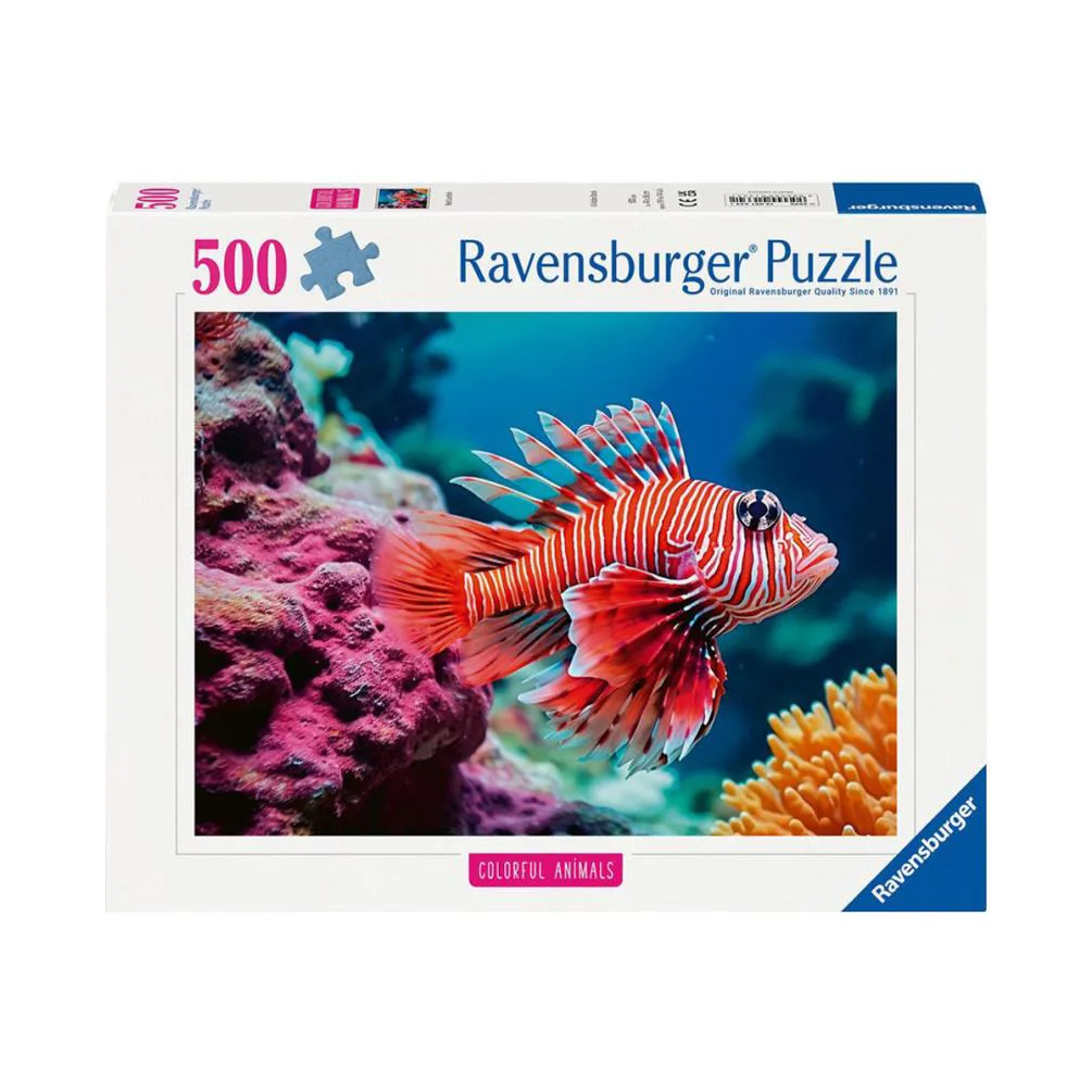Colourful Animals Red Lionfish 500pc Jigsaw Puzzle
