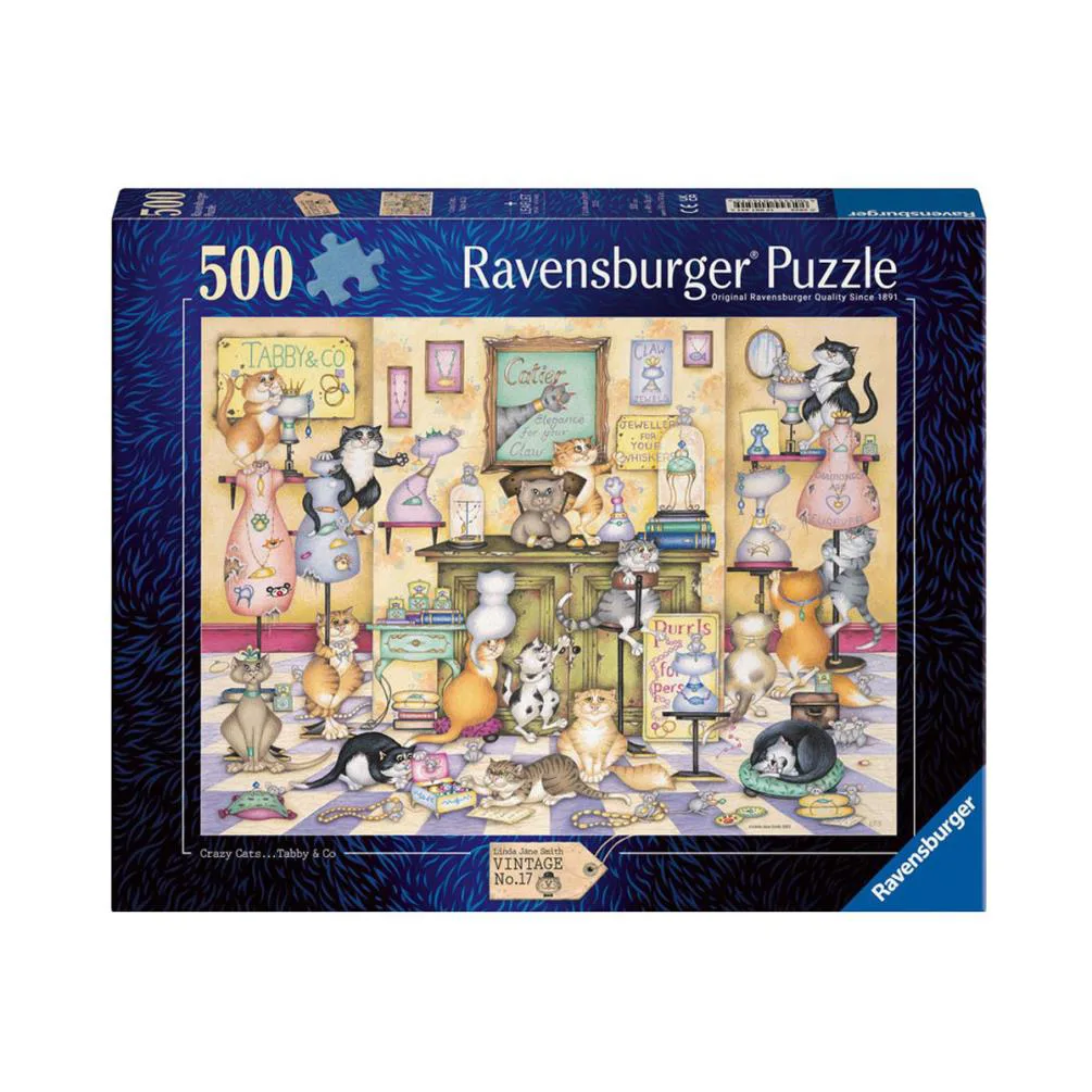 Crazy Cats Tabby & Co 500pc Jigsaw Puzzle