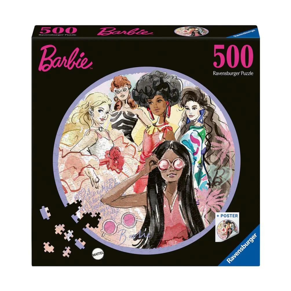 Barbie 500pc Circular Jigsaw Puzzle