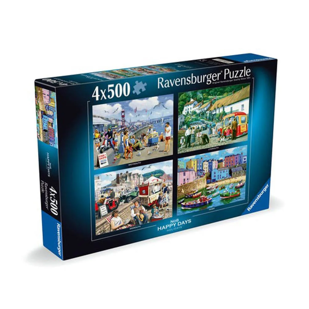 Happy Days No 8 Holidays 4 x 500pc Jigsaw Puzzles