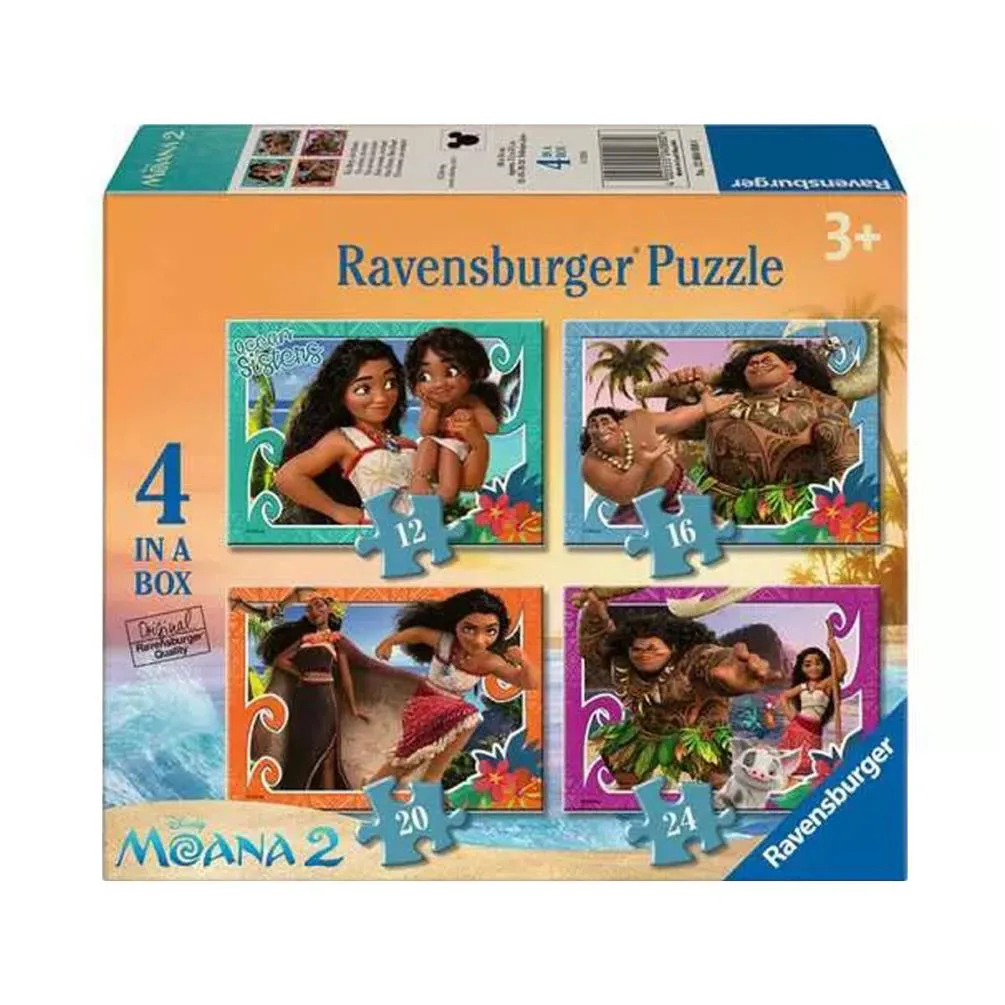 Disney Moana 2 4 in a Box Jigsaw Puzzles