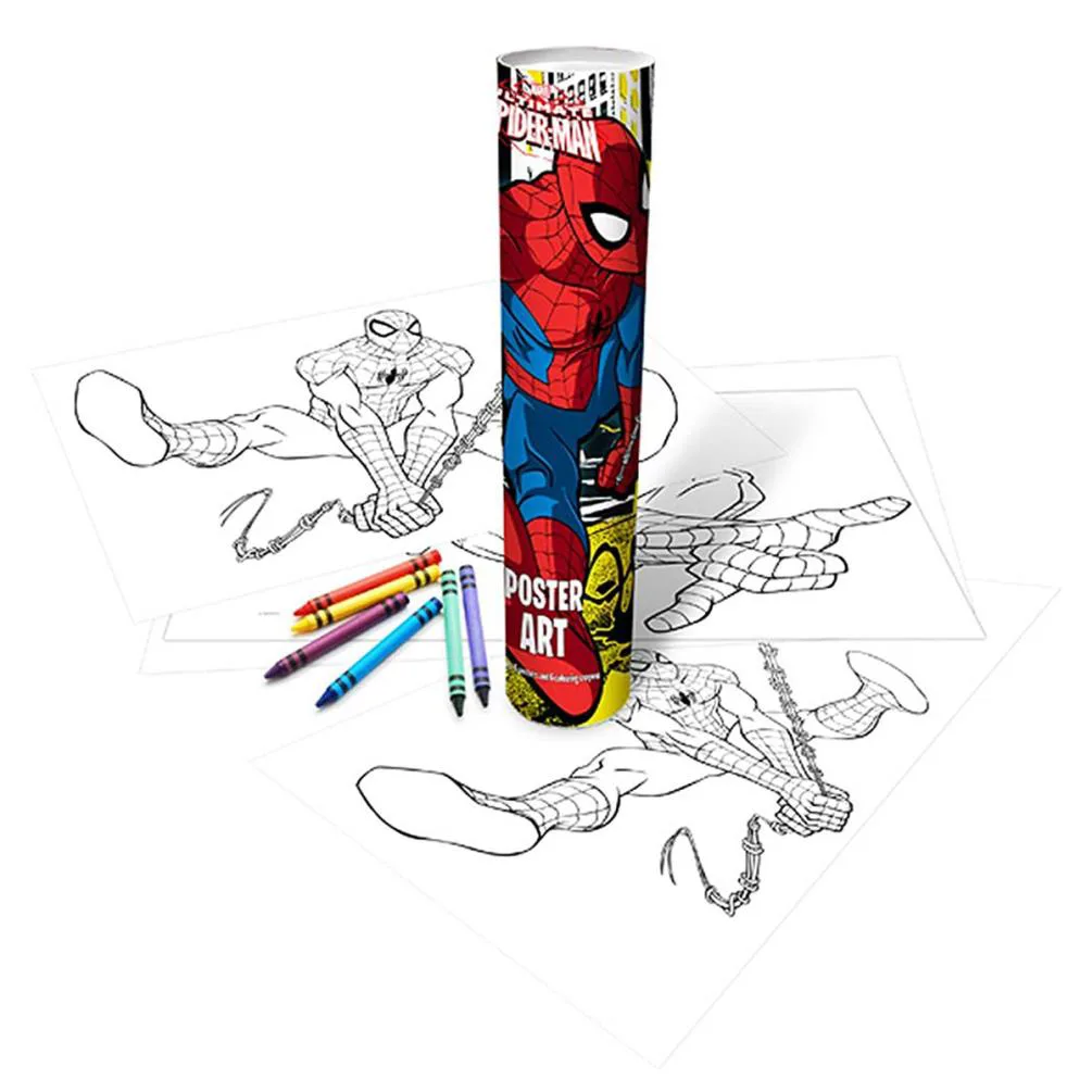 Marvel Spiderman Poster Art Colouring Set