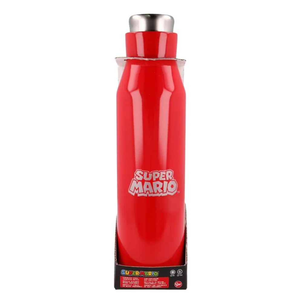 Super Mario Bros Red Stainless Steel 580ml Drinks Bottle