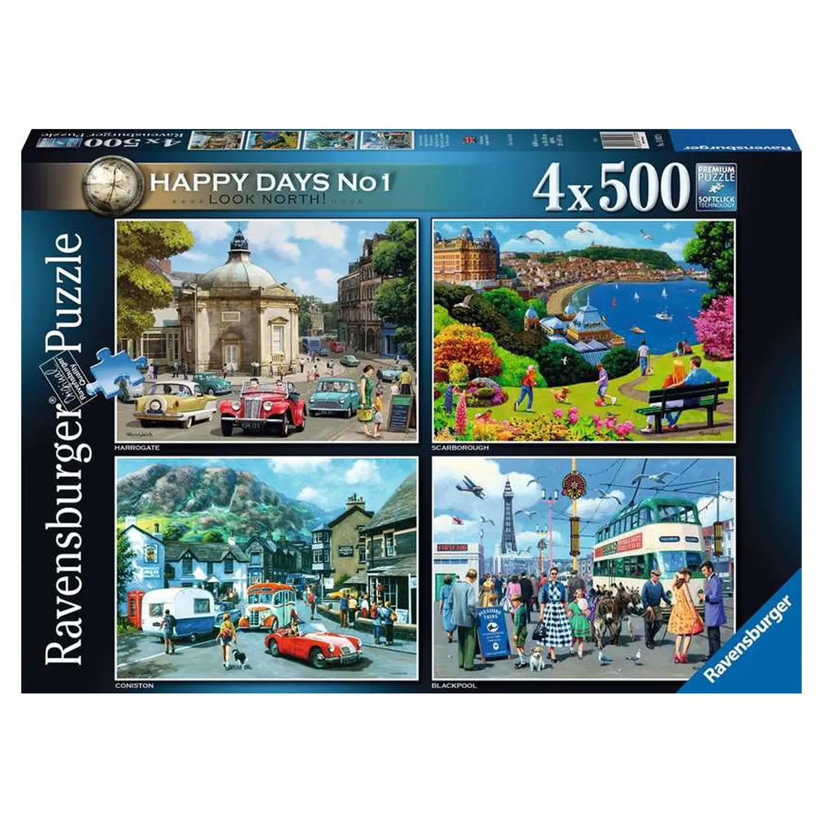 Happy Days No 1 Look North 4 x 500pc Jigsaw Puzzles