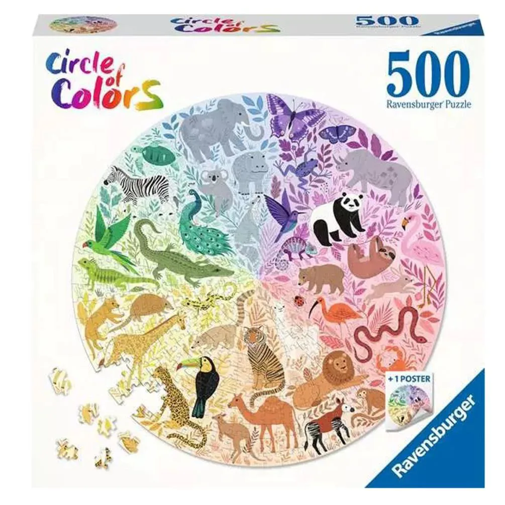 Animals Circular 500pc Jigsaw Puzzle
