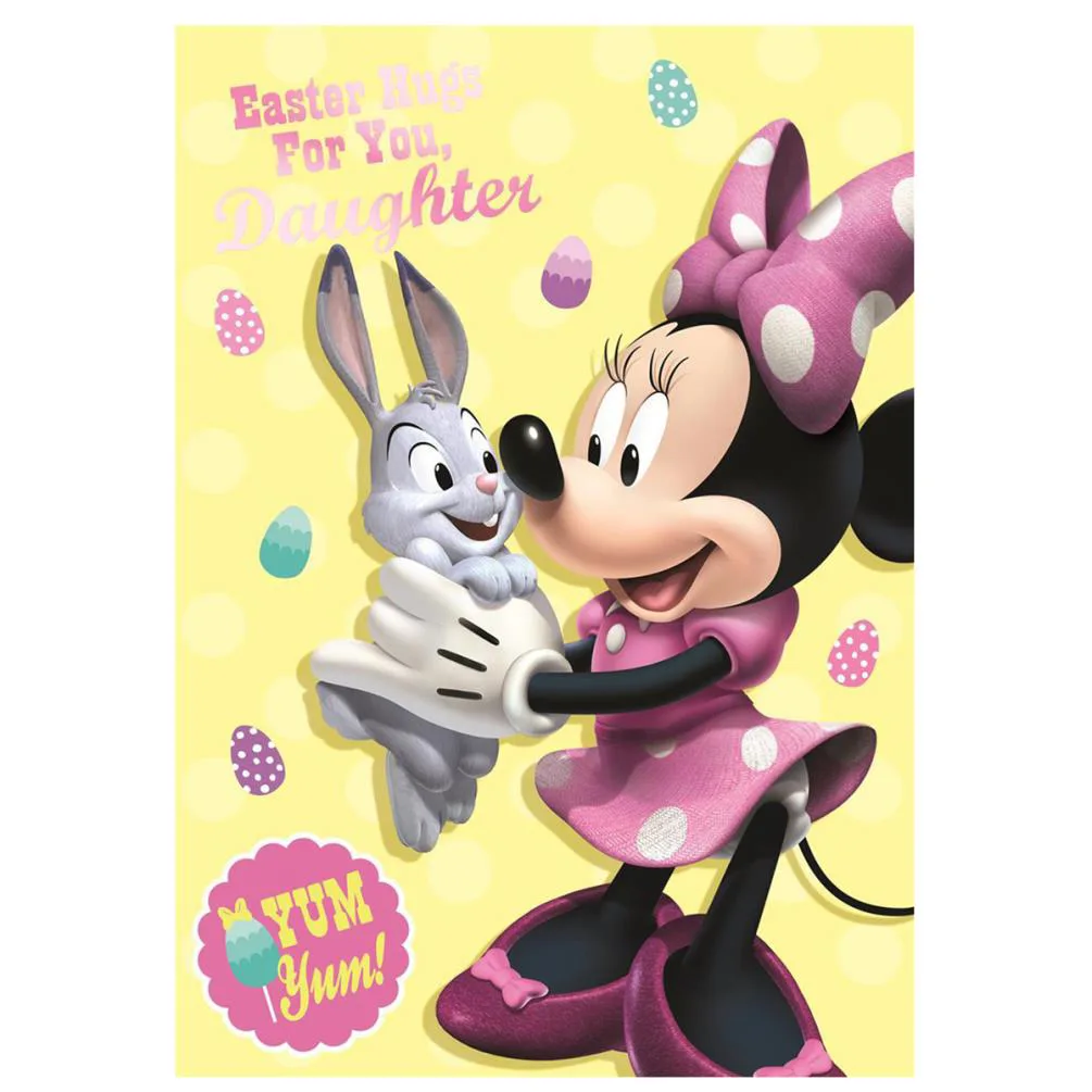 Daughter Minnie Mouse Easter Card