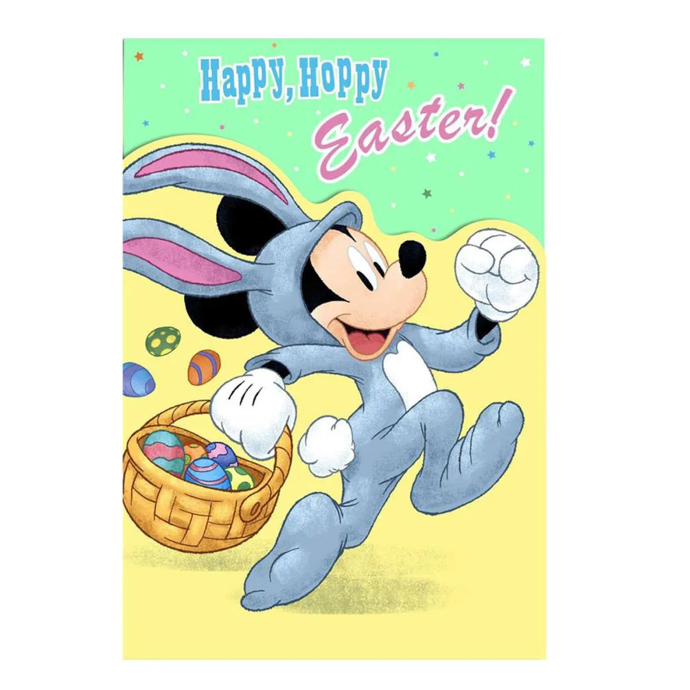 Happy Hoppy Easter Mickey Mouse Easter Card