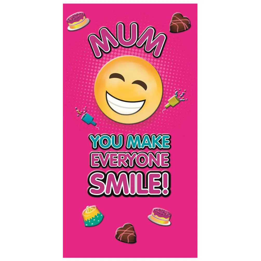 Mum You Make Everyone Smile Emoji Mother's Day Card