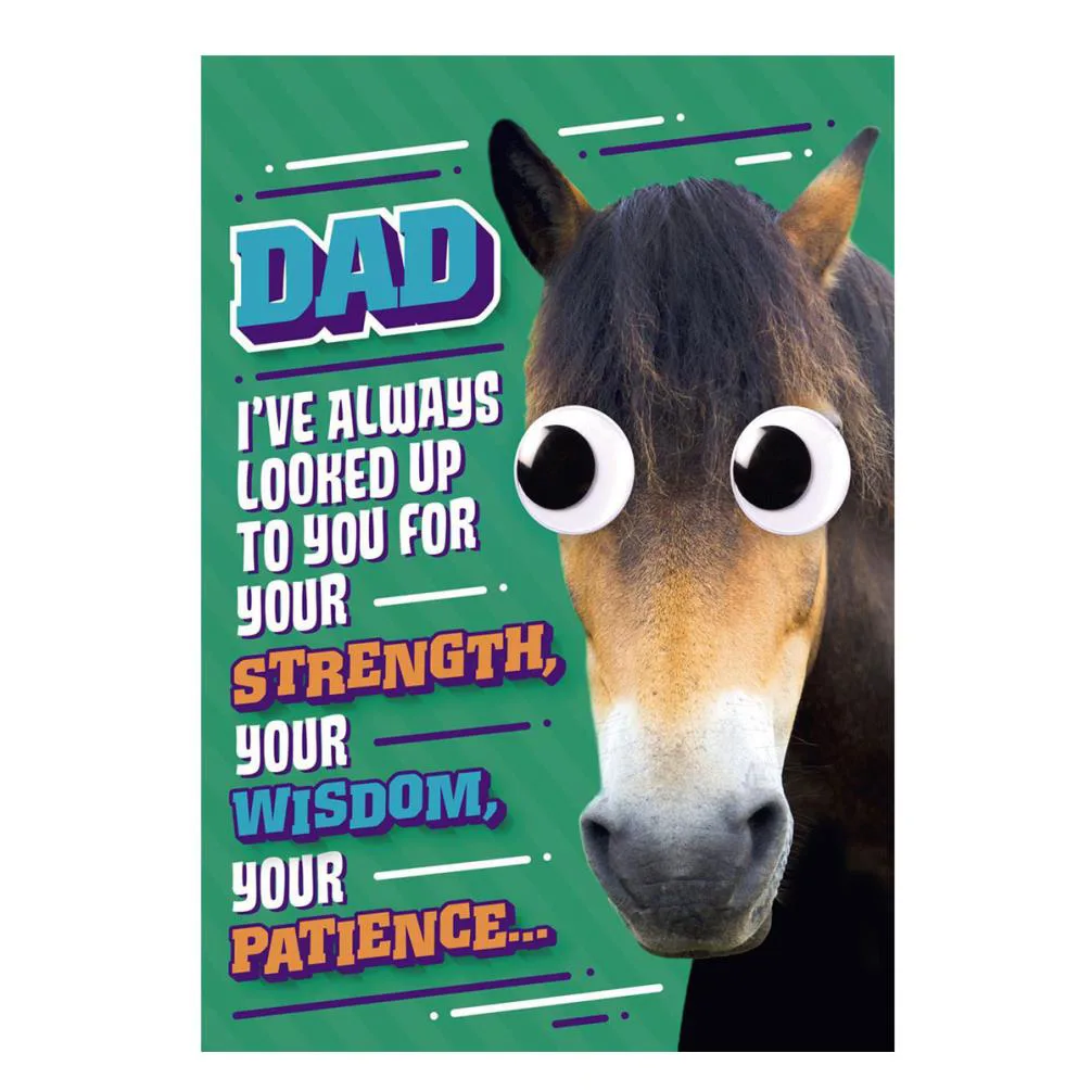 Funny Horse Eyes Father's Day Card