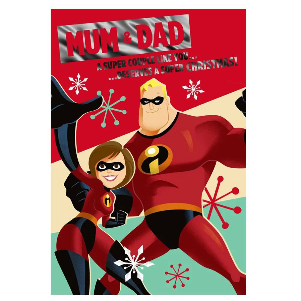 Mum & Dad Incredibles 2 Christmas Card
