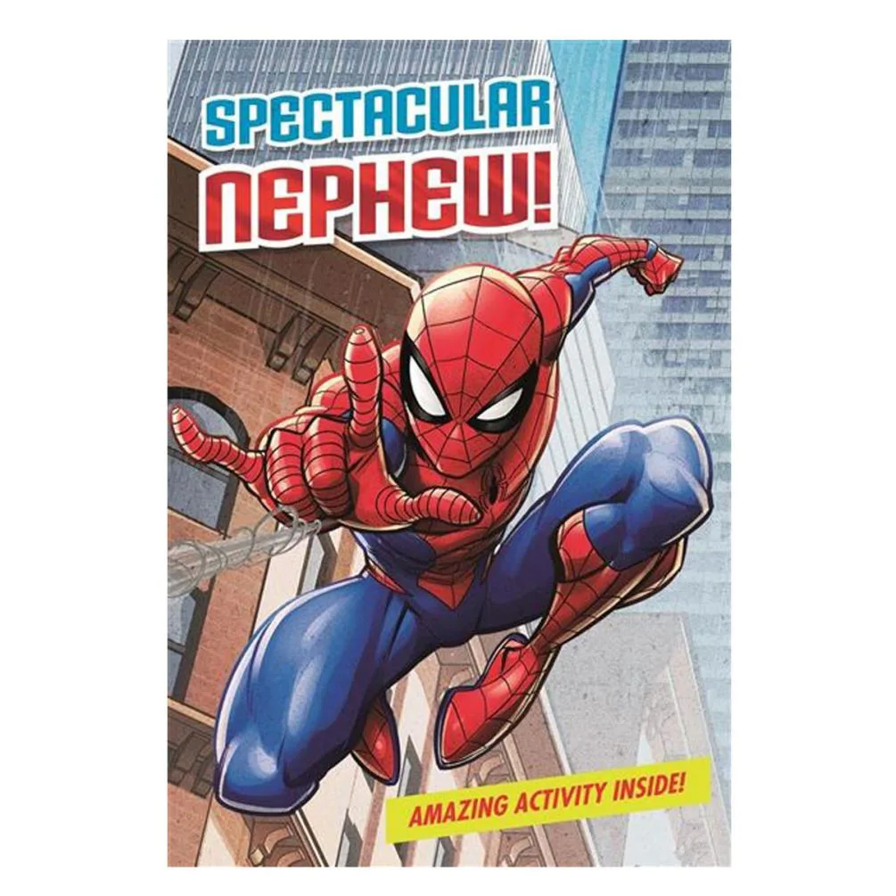 Nephew Spiderman Birthday Card