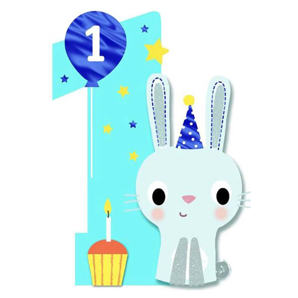 Bunny 1st Birthday Card