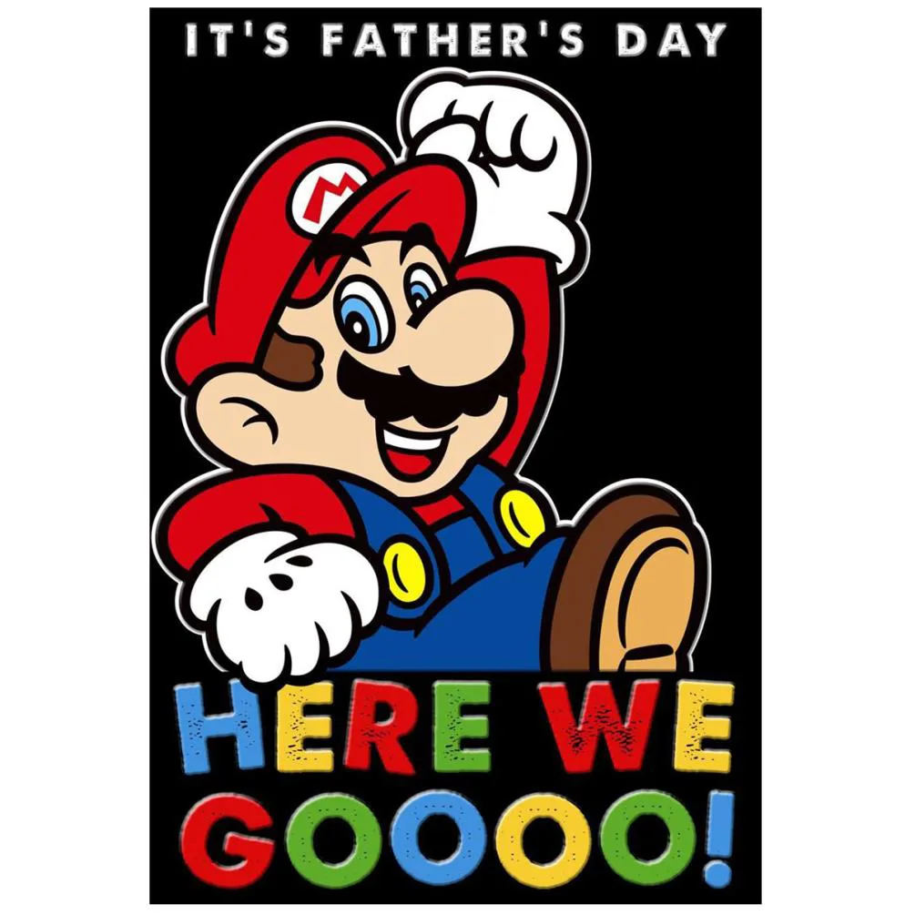 Here We Go! Super Mario Bros Father's Day Card