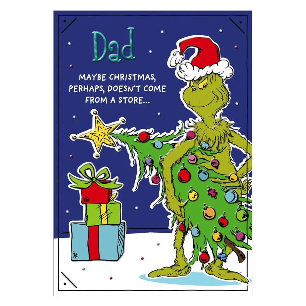 Dad The Grinch Christmas Card