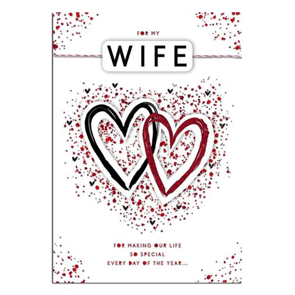 Wife Hearts Valentines Day Card