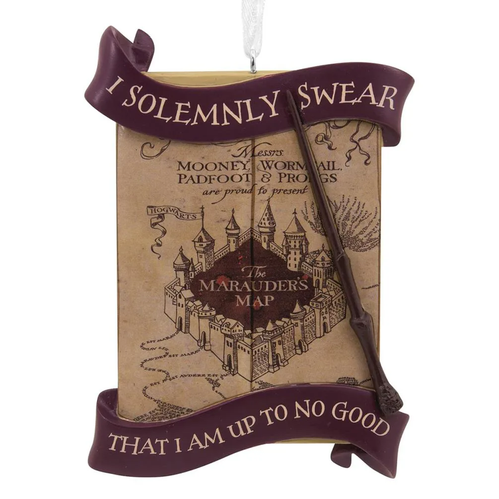 Harry Potter Marauder''s Map Hanging Resin Ornament