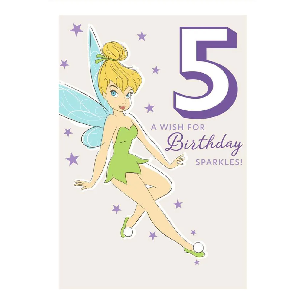Disney Tinker Bell 5th Birthday Card