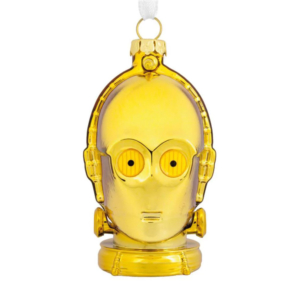 Star Wars C3PO Helmet Blown Glass Hanging Ornament