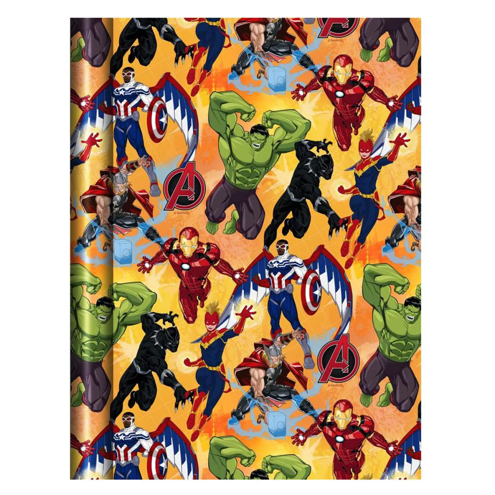 Marvel Avengers 2m Roll Wrap
