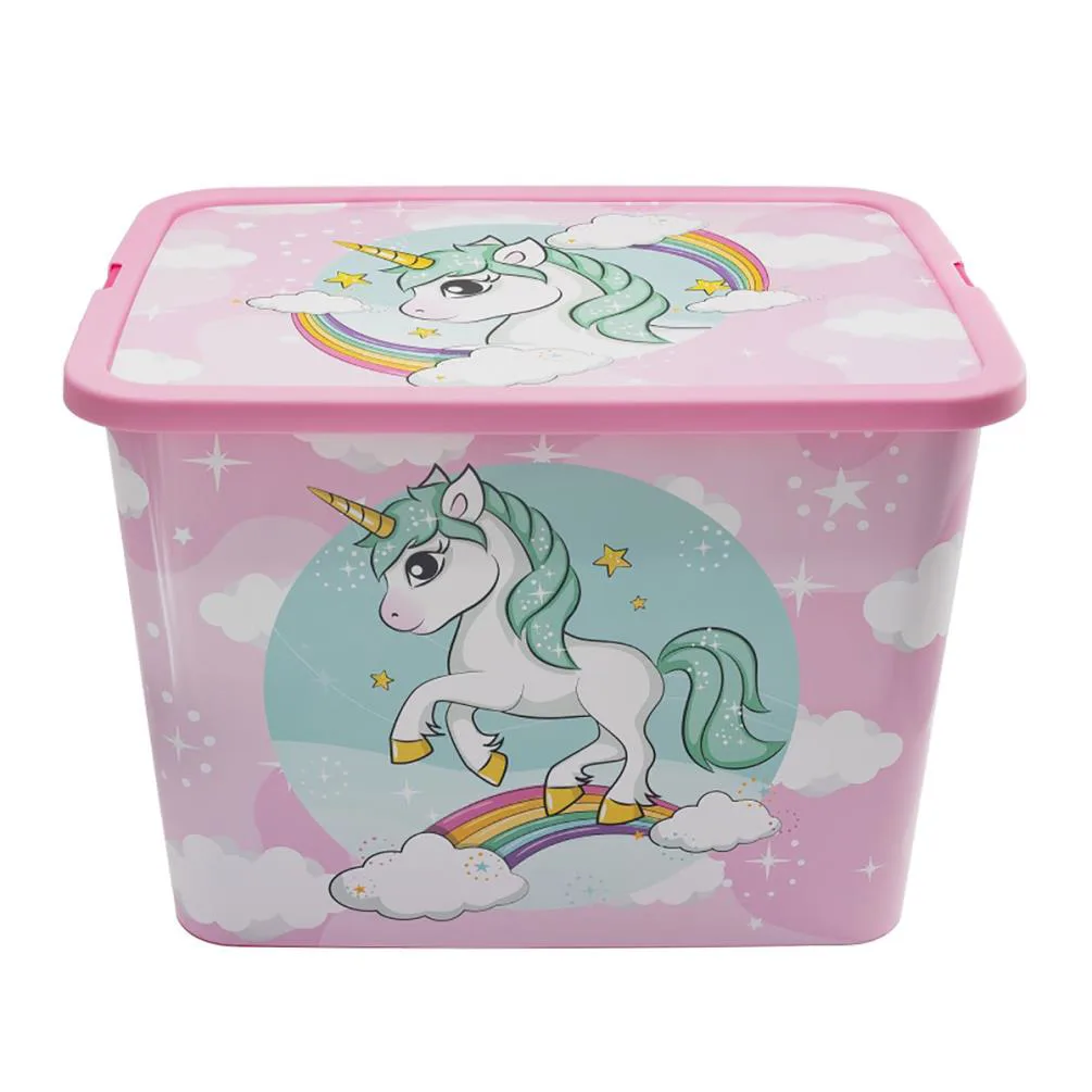Pink Unicorn 23L Storage Click Box