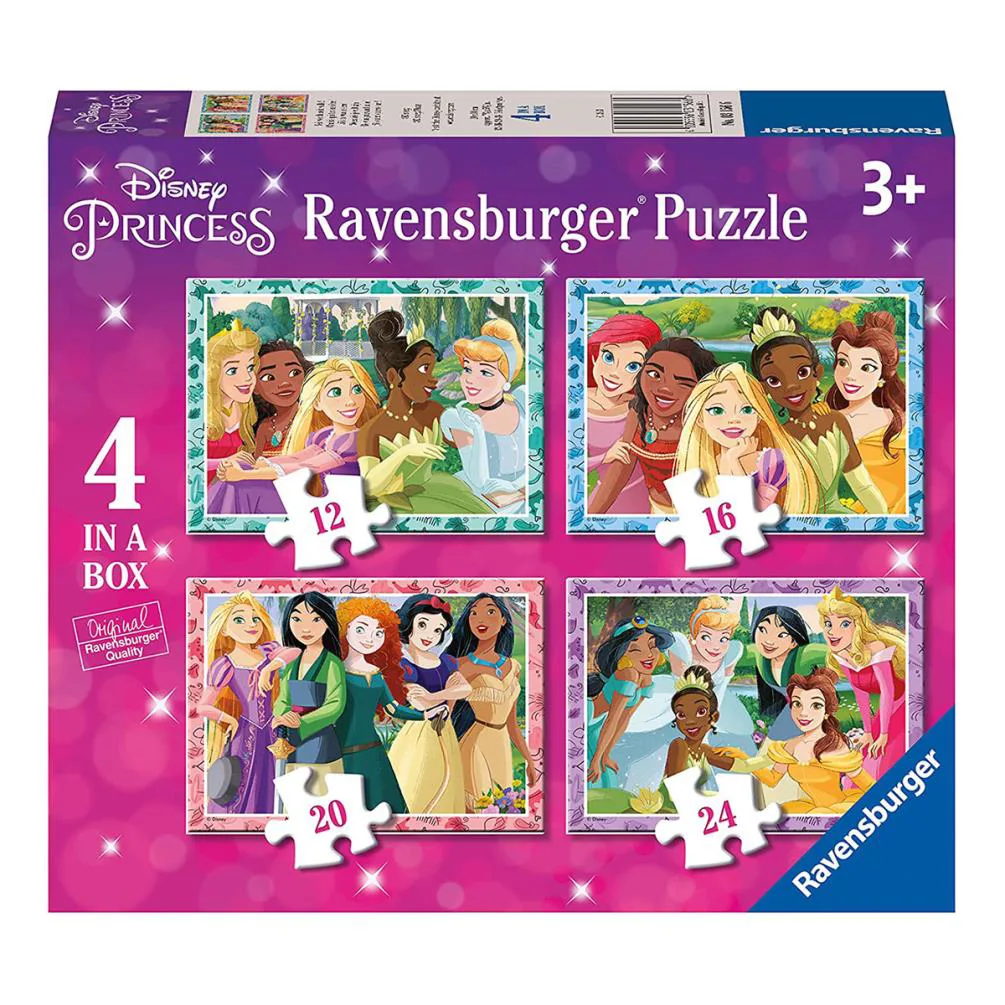 Disney Princess 4 In A Box Jigsaw Puzzles