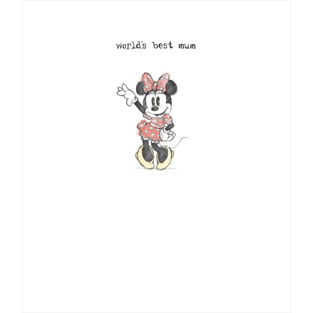 Worlds Best Mum Minnie Mouse Birthday Card