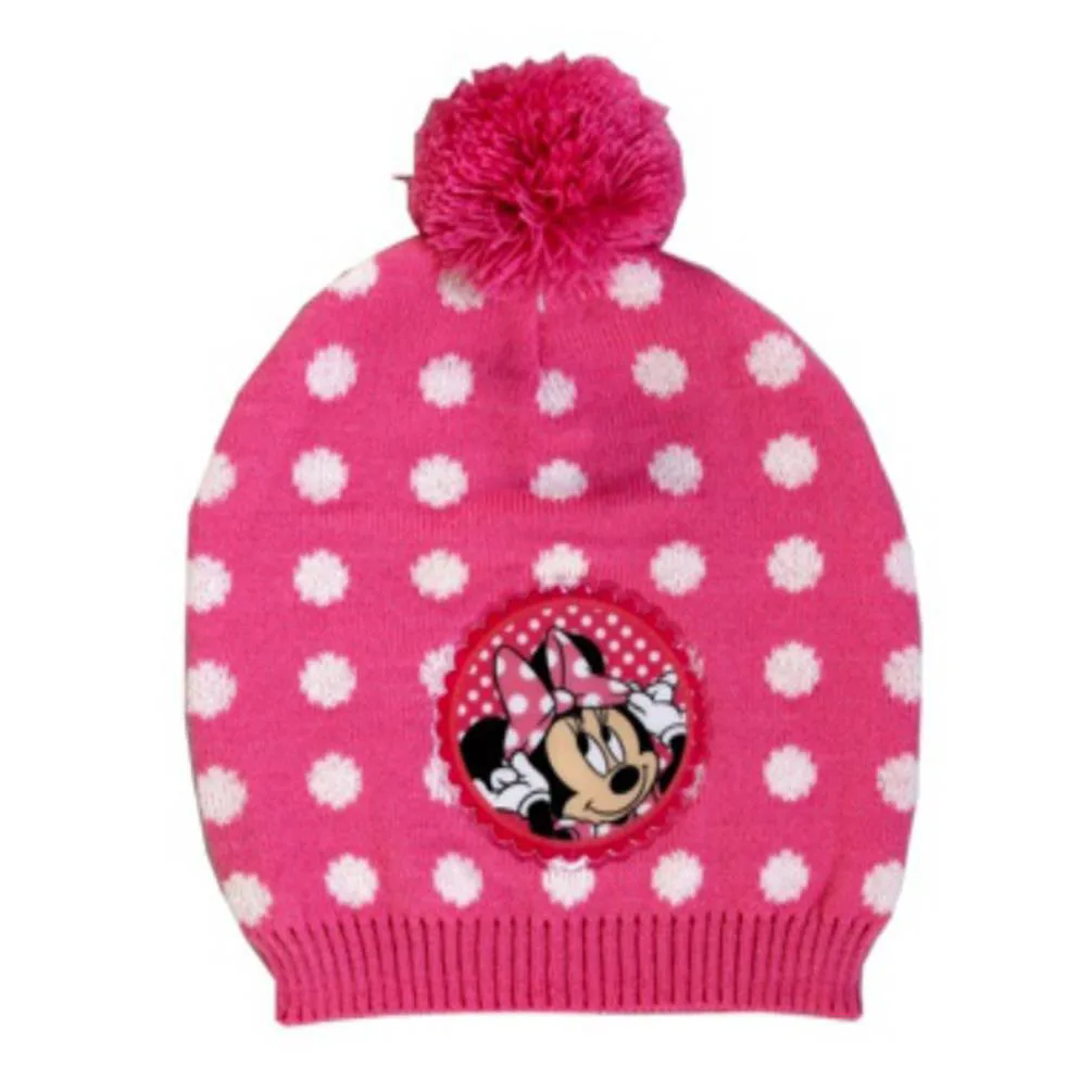 Minnie Mouse Knitted Bobble Hat